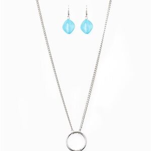 Paparazzi Sky High Style Blue Necklace/Earrings Set